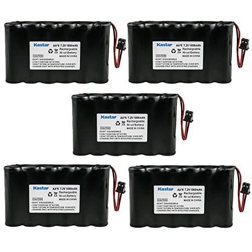 Kastar 5-Pack Backup Battery Replacement for Panasonic P-P507 P-P507A P-P507A/BA1, Panasonic 2.4 GHz Cordless Station Unit for KX-TG2000B or KX-TG4000B Systems with Hearing Aid Compatibility (HAC)