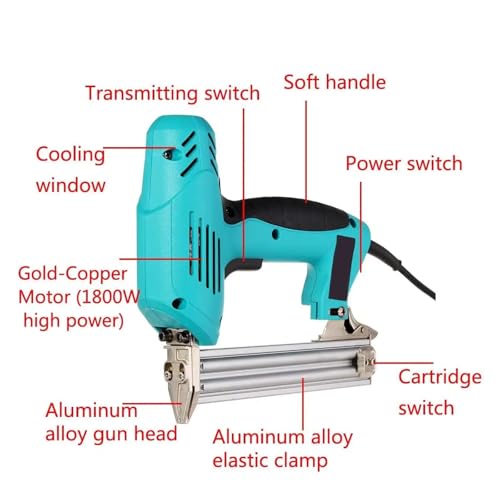 Professional Heavy Duty Stapler 2000W Electric Straight Nail Gun 220V 10-30mm High Power Heavy-Duty Woodworking Tool Electrical Staple Nail Guns