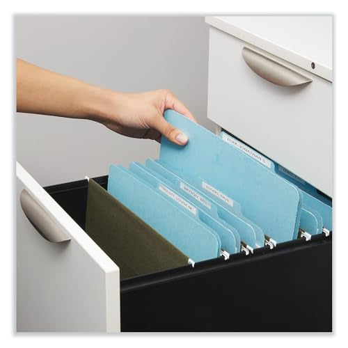 Universal Top Tab Classification Folders, 2" Expansion, 2 Fasteners, Letter Size, Light Blue Exterior, 25/Box