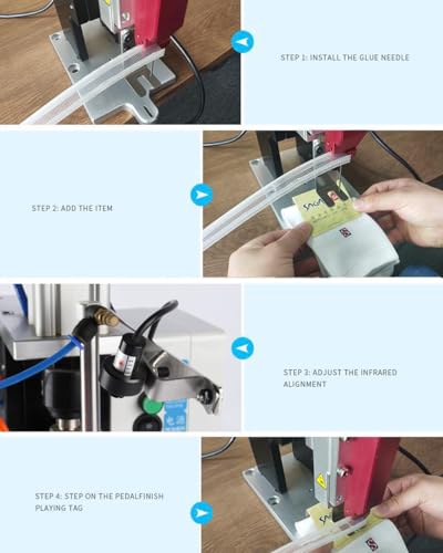 Automatic Pneumatic Tagging Gun for Clothing,Socks,Towels,Carpets,Silver