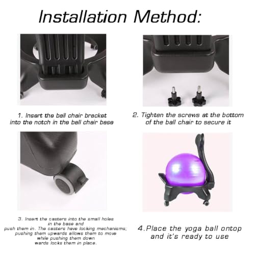 BXKCFYBSQ Yoga Ball Chair with 55cm Stability Ball and Hand Pump