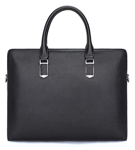 XIADENGLAN 13inch Laptop Portfolio Satchel Slim Business Briefcase Office Crossbody Shoulder Leather Messenger Bag