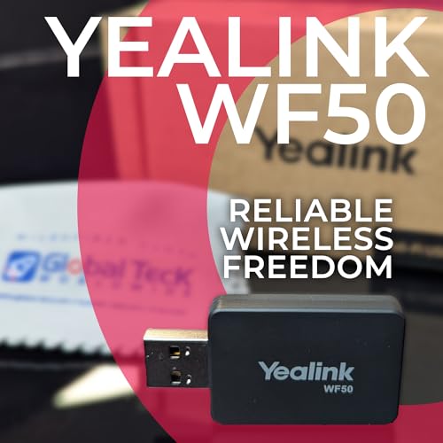 Yealink WF50 V1 USB WiFi Dongle for Yealink Desk Phones Only, Not for PC, Not for Laptops, No Bluetooth, Compatible with T42U/T43U/T46U/T48U/T73U/T74U/T77U T53/MP54/MP56, Global Teck Cloth