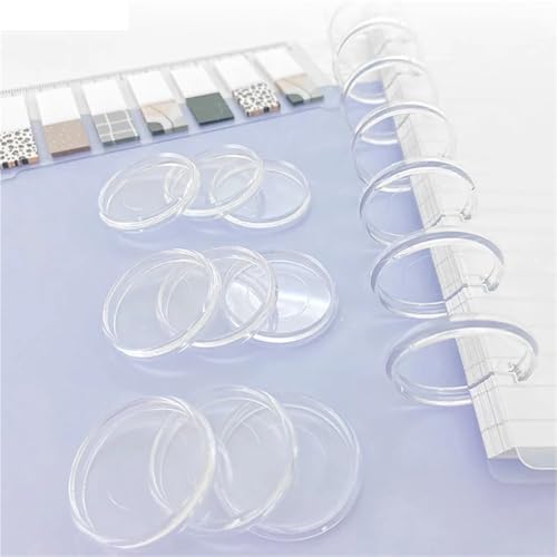 Binder Ring 1000pcs/set Ultra-Transparent Loose-Leaf Rings Buckle Notebook Album DIY Binding Ring for Document Binding(38mm CTM 1000pcs)