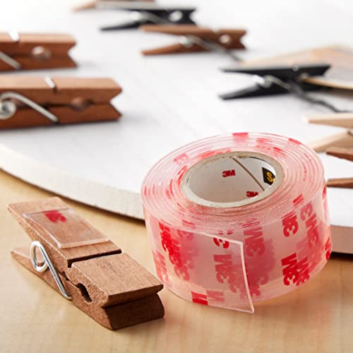 3M Scotch 1" Clear Mounting Tape, 12 Pack