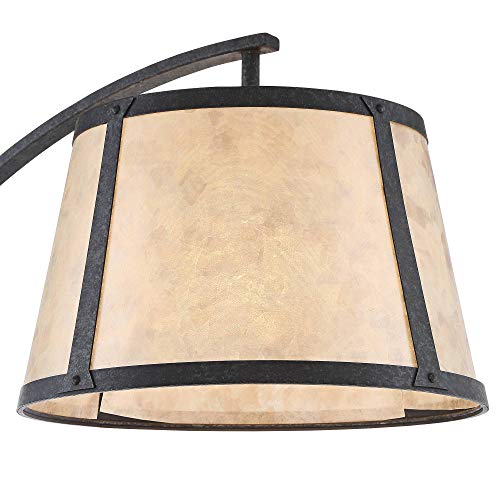 Oak River 66 1/2" Tall Gray Blond Mica Arc Floor Lamp Living Room