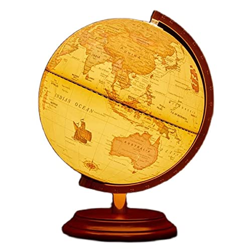 JDXQBLD Practical Globe Rotating Globe with Stand Globes 7.8 Inches Retro World Globe Hd Geographic Globes for Desktop Decoration Unique Gift Educational Tools，Blue Without Light