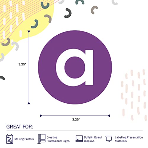 Barker Creek 3 1/4" Circle Letter Pop-Outs 2-Pack, Happy, Jazz Up Your Bulletin Boards with These Colorful Letters, 420 Upper and Lowercase Letters, Numbers & Punctuation Marks (3644)