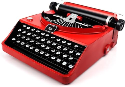 Retro Typewriter Pattern, Metal Manual Typewriter, Vintage Electric Typewriter Ornaments for Home Decoration, Hand Made Retro Decoration Pattern