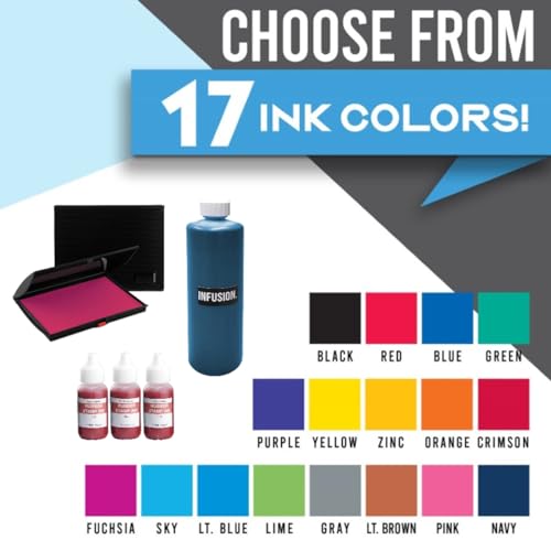 Infusion 7" x 8" Extra Large Industrial Stamp Ink Pad, Your Go to Large Stamp Ink Pad for Bright Color, Even Coverage and Durability, Gray Stamp Pad