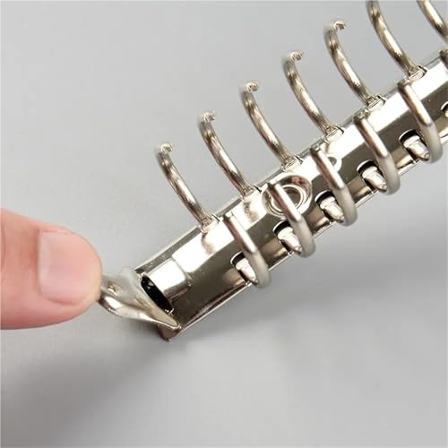 Ring binding, A5 Ring Binder Mechanism 10 Pieces Metal Clip Silver Loose Leaf File Folder Office Supplies(-B5-26 rings)