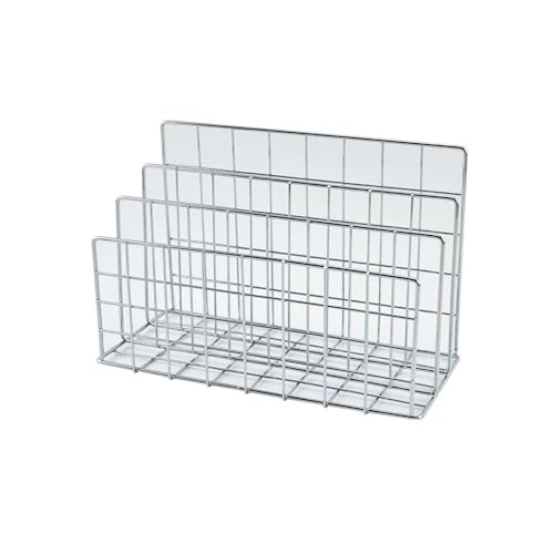 File Organizer Stationery Organizer 3-Layer Metal Iron Mesh Holder for Magazine Document File Book Rack Desk