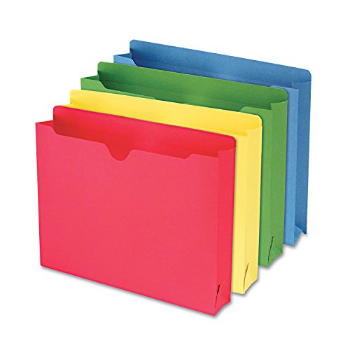 Smead Colored File Jackets with Reinforced Double-Ply Tab, Letter, Yellow, 50/Box