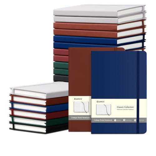 Comix 24 Pack Lined Journal Notebooks for Work, 240 Pages, 5.5" x 8.3"