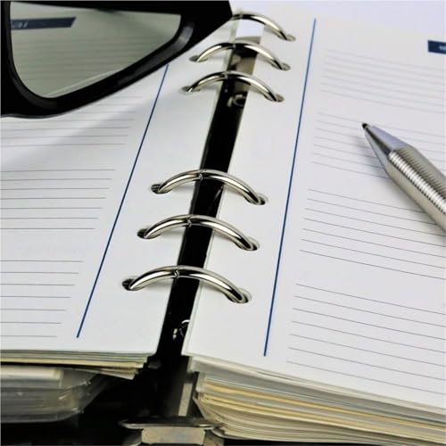 Notebook Rings 100pcs Loose Leaf Binder Book Rings Smooth Practical Key Rings Mini Clips for Book Binding