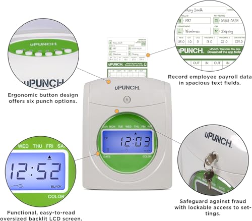 uPunch Electronic Non-Calculating Time Clock (HN3000)