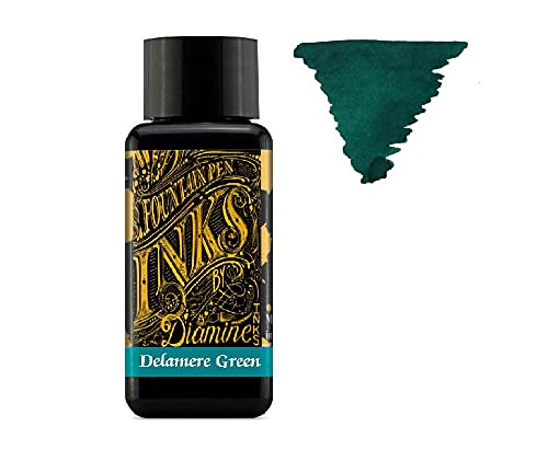 Diamine - 30ml Fountain Pen Ink - Colour Wheel - 6 x Bottles - Oxblood, Pumpkin, Steel Blue, Imperial Purple, Hope Pink, Delamere Green