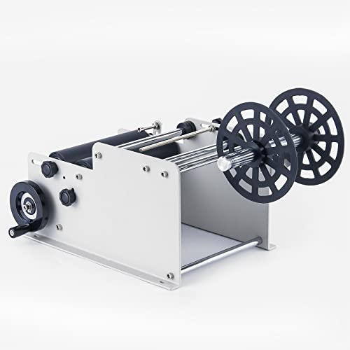 Sumeve Manual Round Labeling Machine, Bottle Label Applicator for Round Bottles(White)