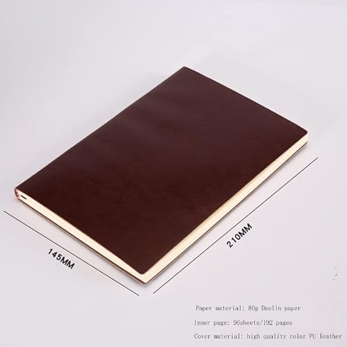 YMGSCC A5 A6 Three Sizes 5 Colors Large Business Diary Leather Soft Copy Notebook Increase Thick Kawaii Office