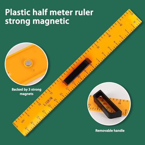 Magnetic Geometry Tool, School Supplies Protractor Compass Set, Teacher Multi Purpose Math Teaching Aids, Protractor Set, Magnetic Function May Vary with Blackboard Surface
