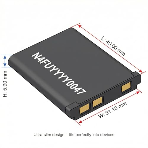 (10Pack) Replacement Battery for Pa'nasonic KX-TCA285 KX-TCA385 KX-UDT121 KX-UDT131,fits N4FUYYYY0047 N4FUYYYY0046 660mAh