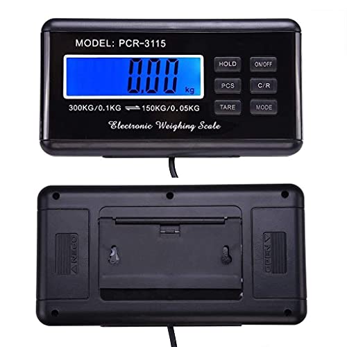 KOMFGT Postal Scales for Shipping Packages Shipping Scale 300Kg Digital Postal Scale Heavy Duty Portable Platform LCD Industrial Floor Scale Pet Weighing