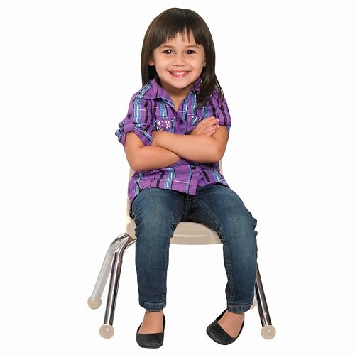 FDP 10" School Stack Chair with Ball Glides, Sand, 2-Pack, 15409-SD