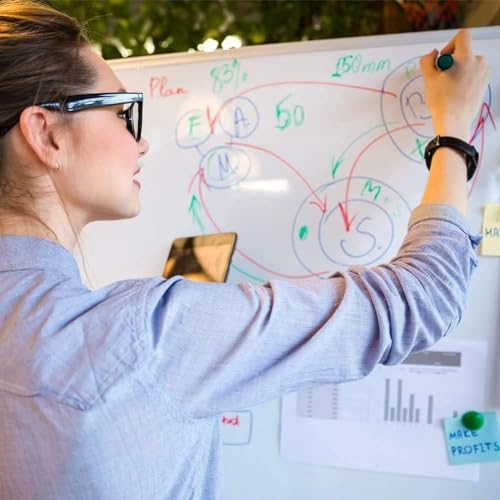 XBoard Magnetic Whiteboard 36 x 24 Inch, Hanging Dry Erase Board with Aluminium Frame & Marker Tray 3' x 2' | Wall Mounted Magnetic White Board for Home School Office (Pack of 2)
