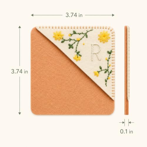 Personalized Embroidered Corner Bookmark, Floral Custom Book Mark (Summary)