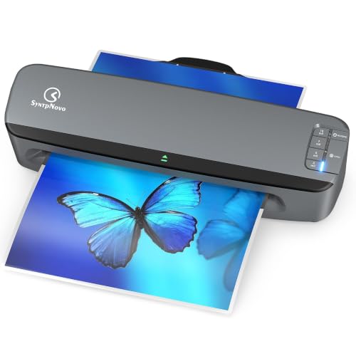 13 inch 4-Roller Heavy Duty Laminator Machine, 990mm/ Min Speed, 3-10 Mil, 60S Warm-up, A3 Thermal Commercial Laminating Machine with 50 Sheets for Home, Office, School, Crafts Gray