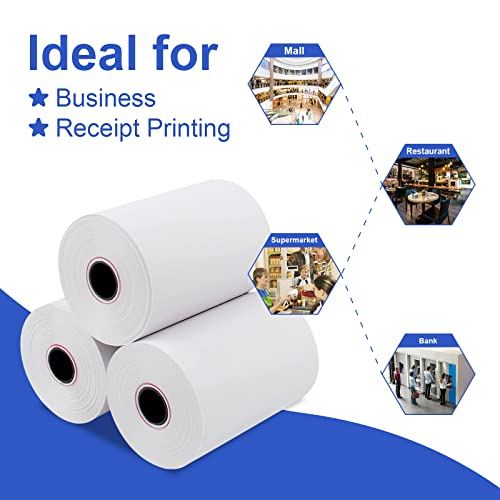 9527 Product 2 1/4'' x 50' Thermal Receipt Paper, Paper Cash Register Roll POS thermal Paper, 500 Rolls Total