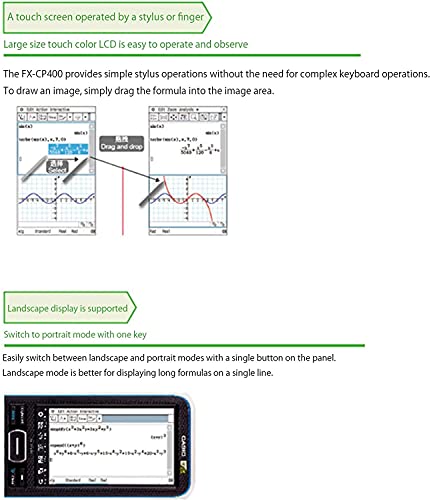 12-Key Color Screen Graphical Programming graphing Calculator with 4.8 inch Touch Screen, Black