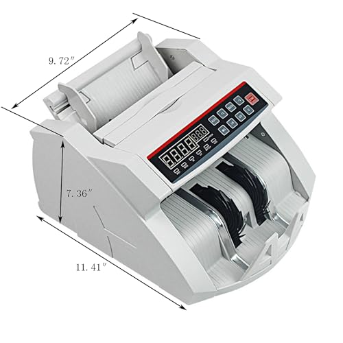 FixtureDisplays® Bill Counter Money Cash BANKNOTE Machine Count Currency W/Counterfeit Detection 18602