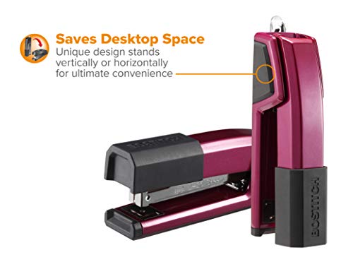 Bostitch Office Epic Metal Desk Stapler, 25 Sheet, Staple Remover, Purple