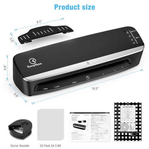 13 inch 4-Roller Heavy Duty Laminator Machine, 990mm/ Min Speed, 3-10 Mil, 60S Warm-up, A3 Thermal Commercial Laminating Machine with 50 Sheets for Home, Office, School, Crafts Use