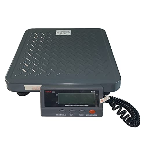 VisionTechShop MVS1 Heavy Duty Shipping Postal Scale, Lb/Kg Switchable, Capacity 165lb x 0.1lb / 75kg x 0.05kg Readability, Battery Operated, Power Adapter Included, Portable Scale for Warehouse