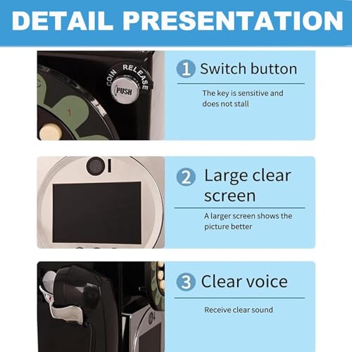 Video Audio Guest Book Phone Retro Eternal Moments- 1080p Hd Video/Audio Recorder with 32/64/128gb Storage,Record Customized Video Audio Messages,for Wedding/Timeless Celebrations,Black64g