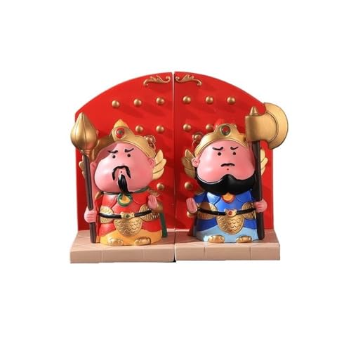Book Organizer Cute Office Bookends, Chinese Desktop Decorative for Shelves