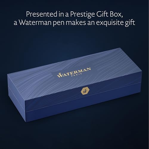 Waterman Hémisphère Ballpoint Pen | Lava Black (The Understated Edit Collection) | Medium Point with Blue Ink | Gift Box