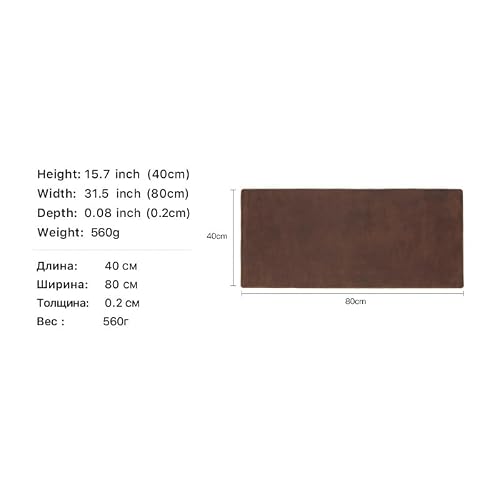 Retro Leather Pad Comfortable Flat Desk Mat