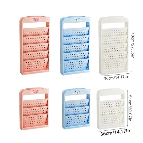 Multilayered Book Cart On Spacious and Sturdy Storage Organizers for Home and Office Supplies School Daily Use Kids Bookshelf
