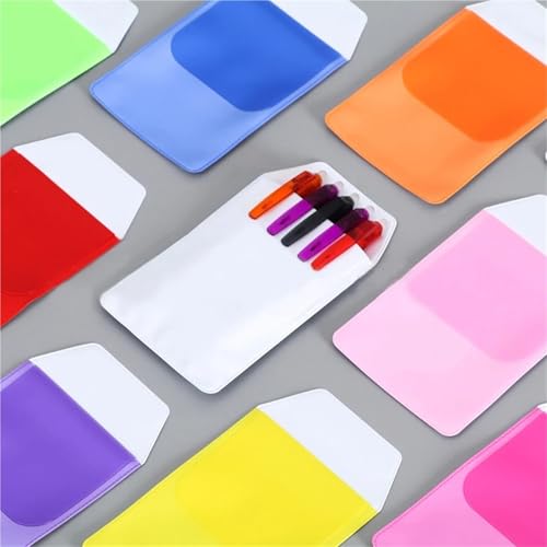 Gonehyu 30 Pcs PVC Pocket Protector Leak-Proof Pen Pouch for Doctors Nurses Office School Shirt Pocket