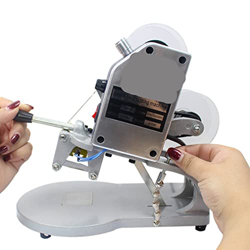 piudoiliy Date Printing Machine Hot Code Stamp, Machine Manual Electric Hot Stamp, Printer Coding Machine Direct Thermal Label Printer