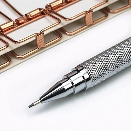 YWMLFZ Stainless Steel Mechanical Automatic Pencil HB for Writing and Drawing Propelling Students(0.7mm)