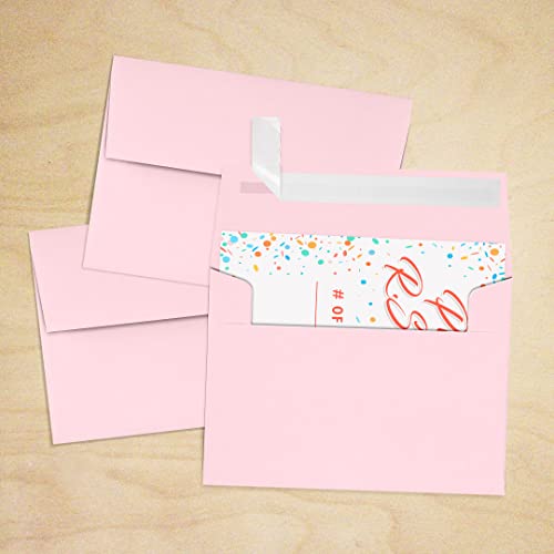 LUXPaper 4Bar A1 Invitation Envelopes | Peel & Press | 3 5/8" x 5 1/8" | Candy Pink | 80lb. Text | 1,000 Qty