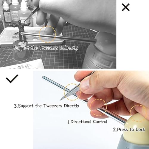 COYEUX Model Tweezers Stabilizer, Height Adjustable Model Making Tool Hand Stabilizer, for Hobbyists Modeling Tools, Miniature Models Making
