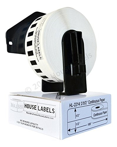 HouseLabels Compatible with Brother DK-2214, 1/2" x 100'