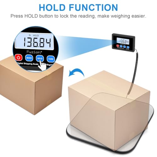 Fuzion Shipping Scale, Postal Scale 440LB x 10g - LiftX with Hold & Tare