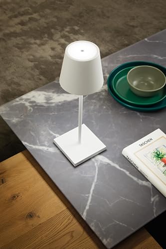 Zafferano, Poldina L Desk, Rechargeable Table Lamp, White