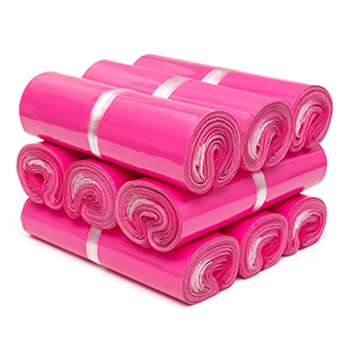 EVANEM Pink Courier Bags Big Frosted Storage Bag Waterproof Bag, for Self-Seal PE Material Envelope Mailer Postal Mailing Pack Bags(45x60cm 50pcs)